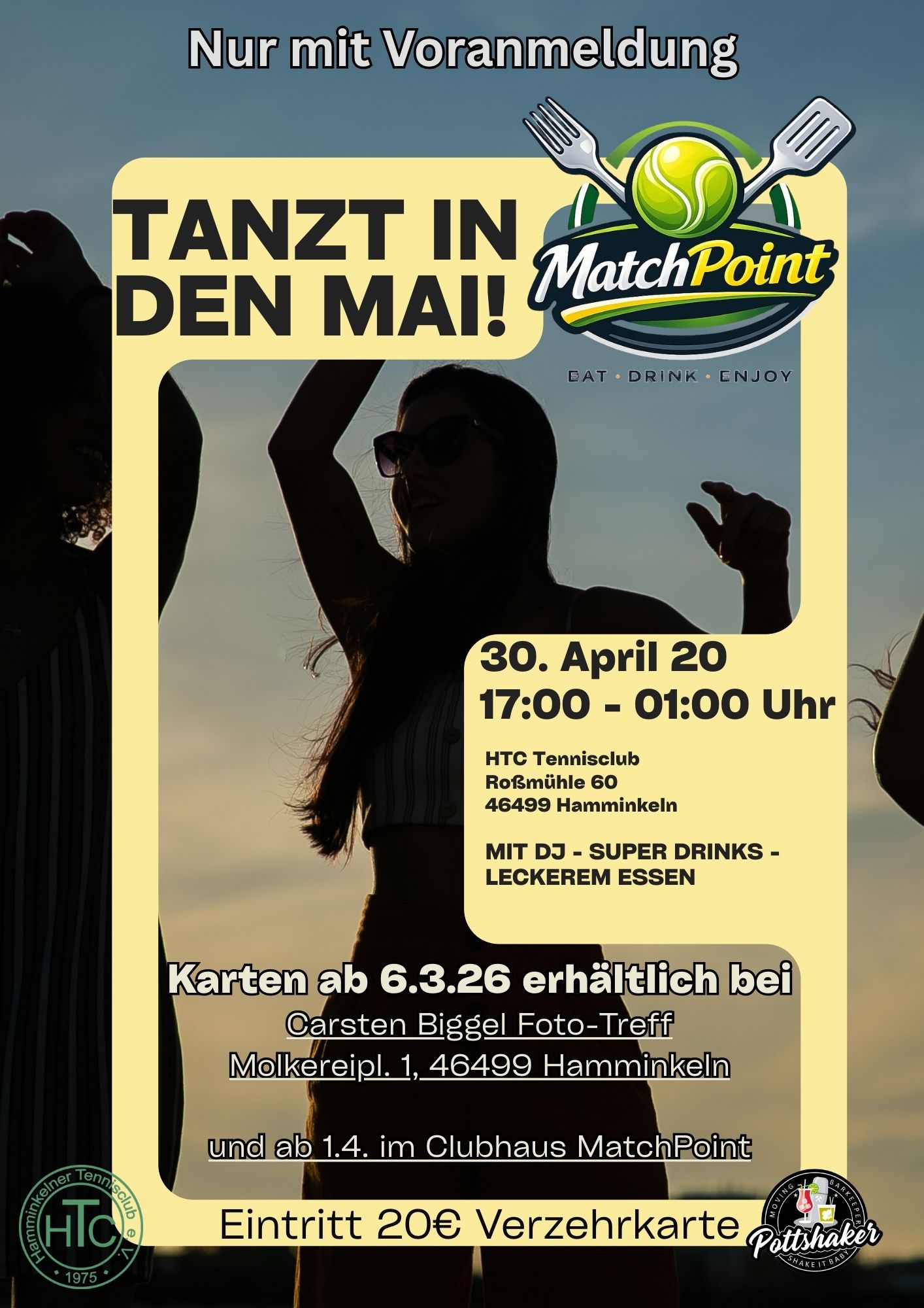 Eventplakat Tanz in den Mai